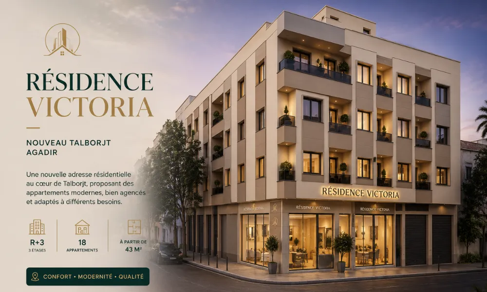 Résidence Victoria : vivre au cœur de Talborjt à Agadir